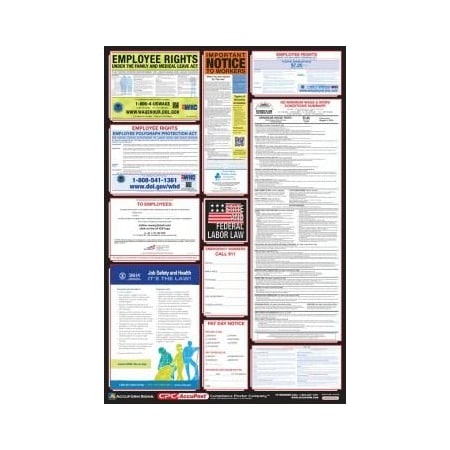 Accuform OSHA SAFETY POSTER COMBO STATE, PPG300ND PPG300ND